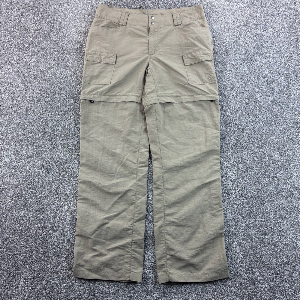 The North Face Convertible Cargo Pants Women's 10 Tan Nylon Hiking Outdoor
